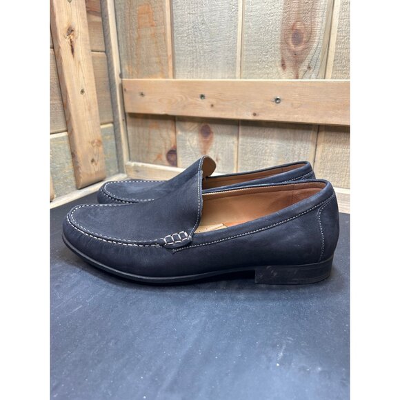 Johnston & Murphy Mens Black Nubuck Loafers Size 10 Sheepskin Lined Slip-On Shoe main image 6